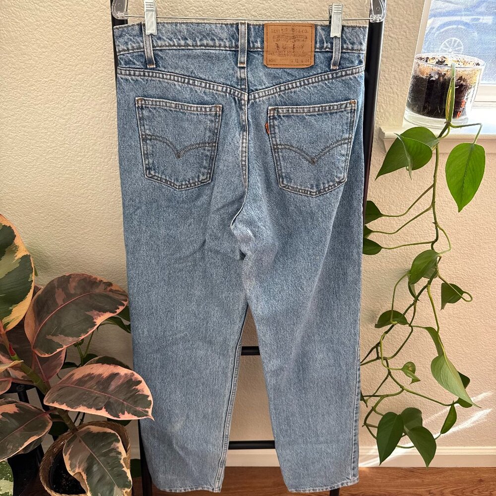 Vintage Orange Tab 550 Stone Wash Taper Leg Jeans Size 31x34
